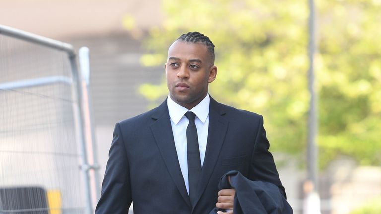 Oritse Williams arrives at Wolverhampton Crown Court where he is due to go on trial charged with raping a woman after a concert