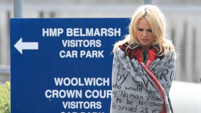 Pamela Anderson visits Julian Assange at Belmarsh prison