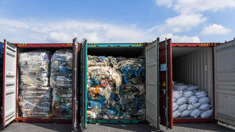 The containers of plastic waste will be sent back to where they came from