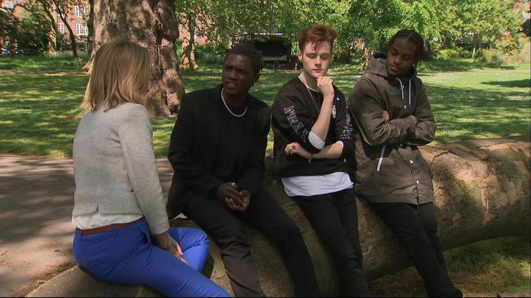 Knife crime and gang culture has left a quarter of young people feeling unsafe where they live, according to research given exclusively to Sky News.