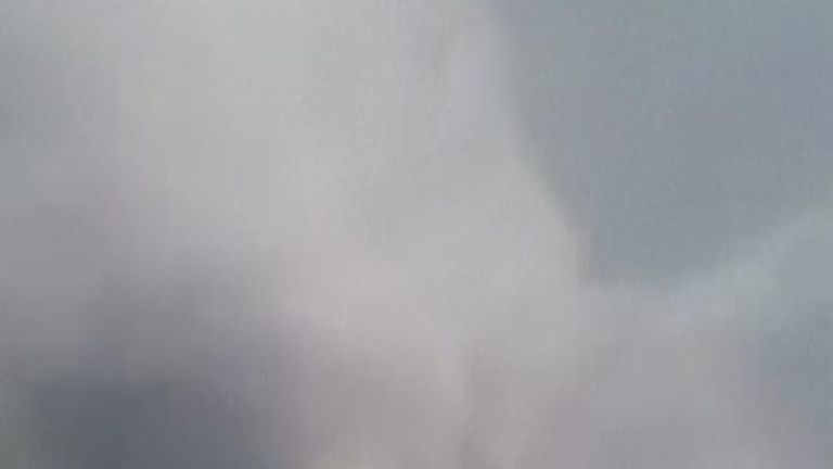 Tornado tears across Romanian countryside