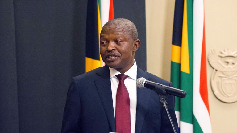 David Mabuza is sworn in as Deputy President at the South Parliament in Cape Town.