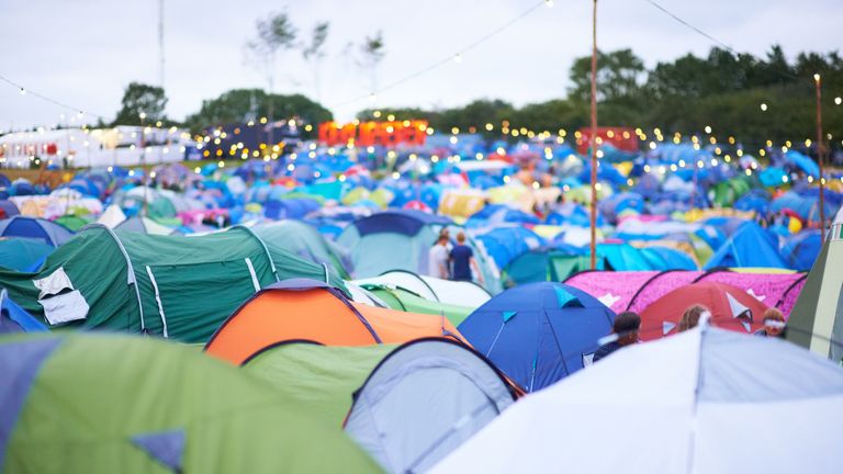 Tents should not be abandoned at festivals, organisers have said