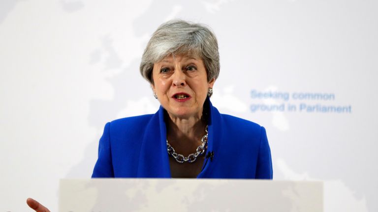Theresa May said she was willing to compromise
