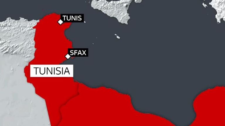 The boat sank 40 miles off the Tunisian coast
