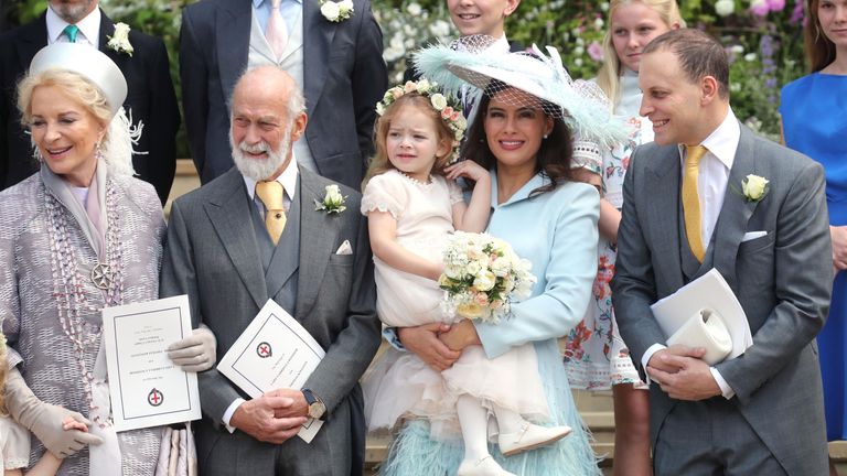 Princess Michael of Kent, Prince Michael of Kent, Sophie Winkleman and Lord Frederick Windsor 