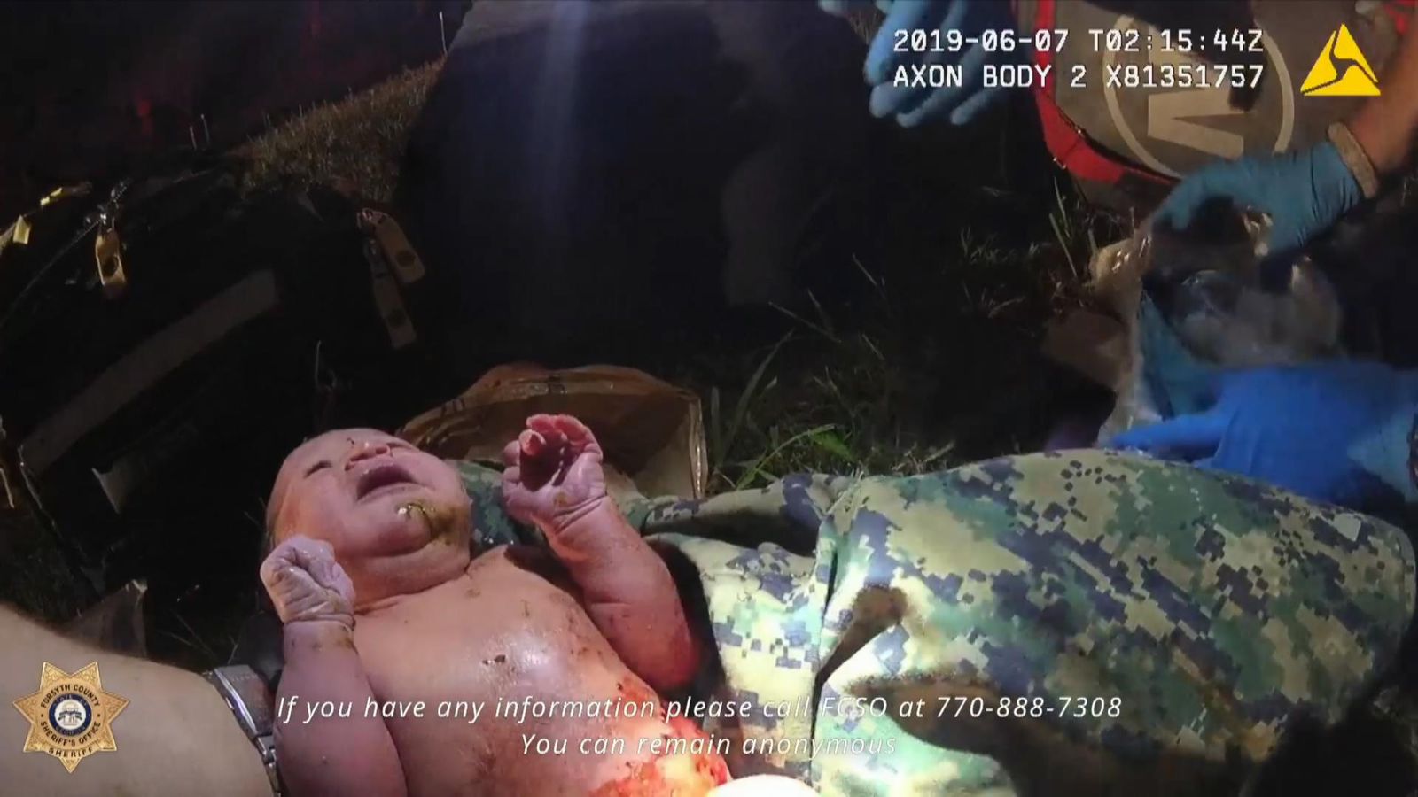 Abandoned newborn left in woods in rescued from plastic bag US News Sky News