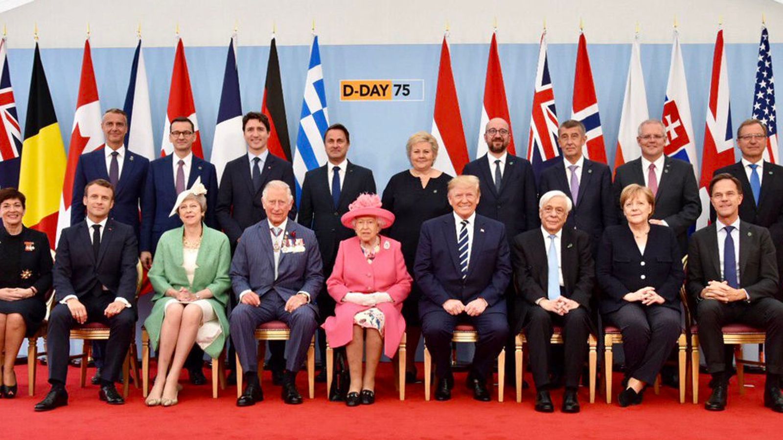 Queen And World Leaders Mark 75th Anniversary Of D Day Uk News Sky News 