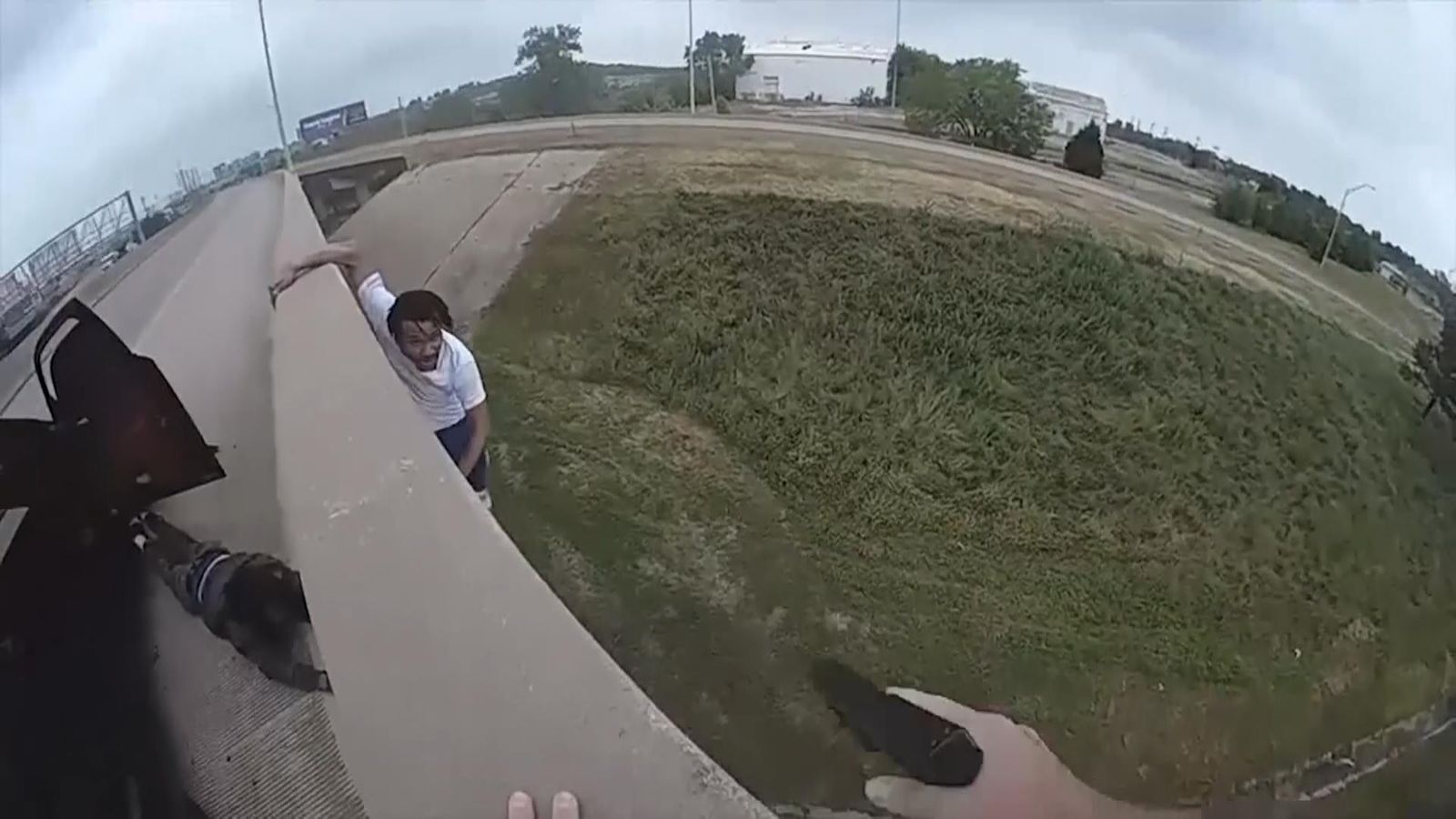 Man survives 30ft fall from bridge in Tulsa, Oklahoma US News Sky News