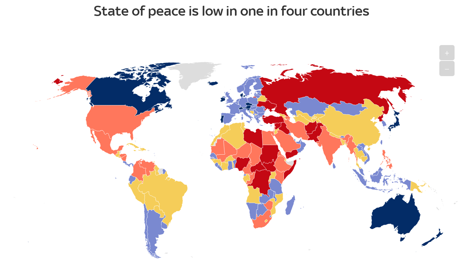 Climate change helping 'make world less peaceful', Global Peace Index ...