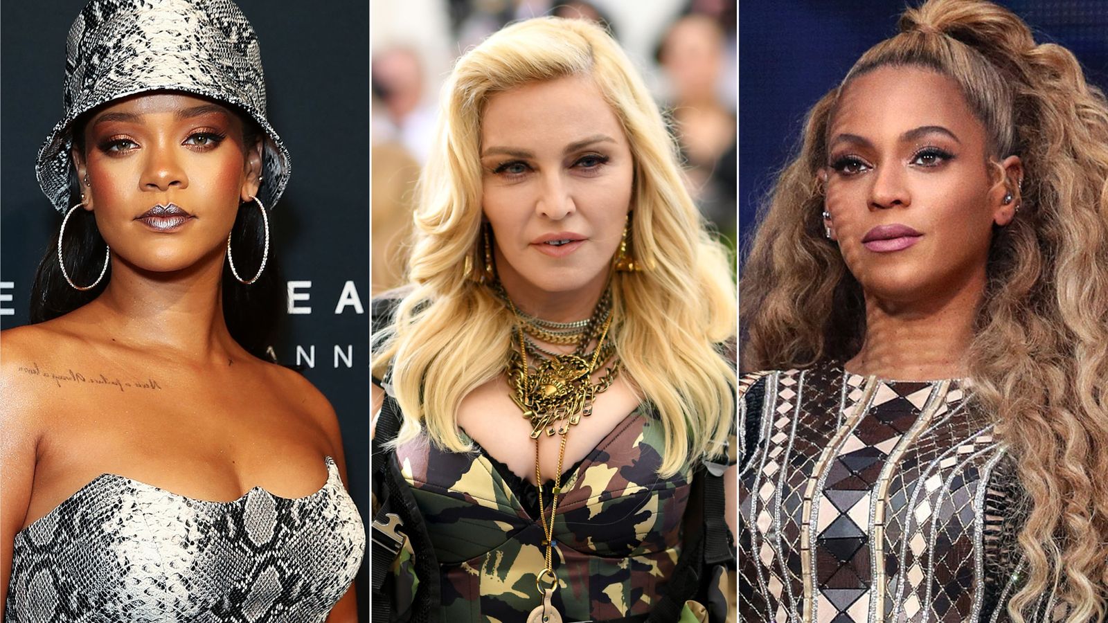 Rihanna Beyonce Or Madonna Forbes Names World S Richest Female Musician Ents Arts News Sky News