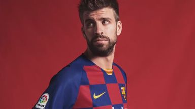 Barcelona unveil new checked kit design