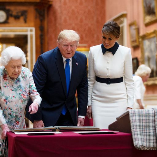 Donald Trump's state visit: The first day in pictures