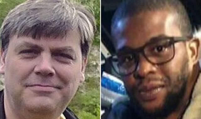 Father stabbed to death in front of son on train after 'row over blocking aisle'