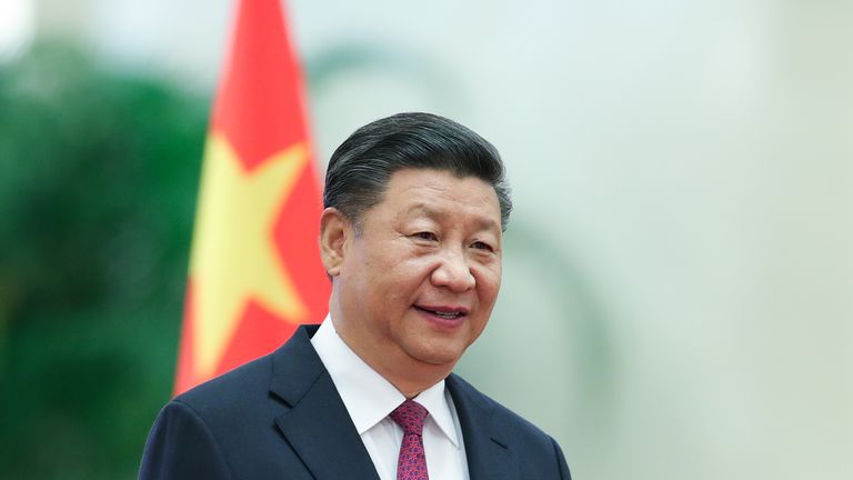 BEIJING, CHINA - SEPTEMBER 07:  Chinese President Xi Jinping attends the a welcoming ceremony for Prince Albert II of Monaco inside the Great Hall of the People on September 7, 2018 in Beijing, China. At the invitation of Chinese president Xi Jinping, Prince Albert II, the Head of State of the Principality of Monaco will pay a state visit to China From September 5th to 8th.  (Photo by Lintao Zhang/Getty Images)