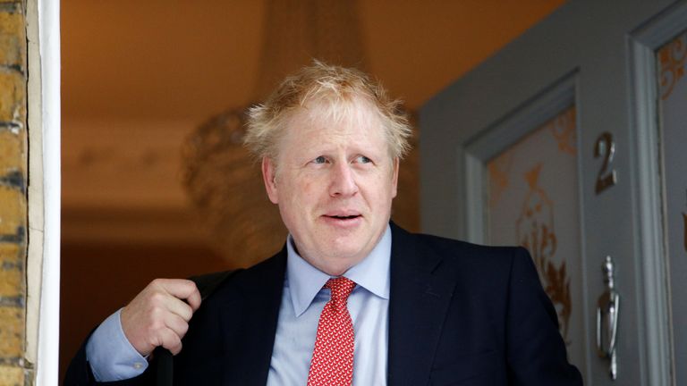 PM hopeful Boris Johnson leaves his home in London, Britain June 21, 2019. REUTERS/Henry Nicholls