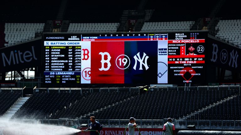 London Stadium transformed into baseball ground for New York Yankees v ...