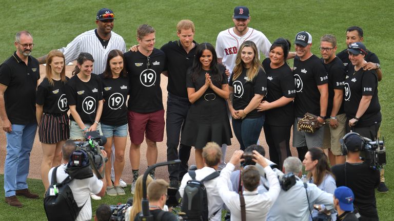 Meghan Harry Yankees Locker Room Archie Uniform London Series June 29 2019  via NYY