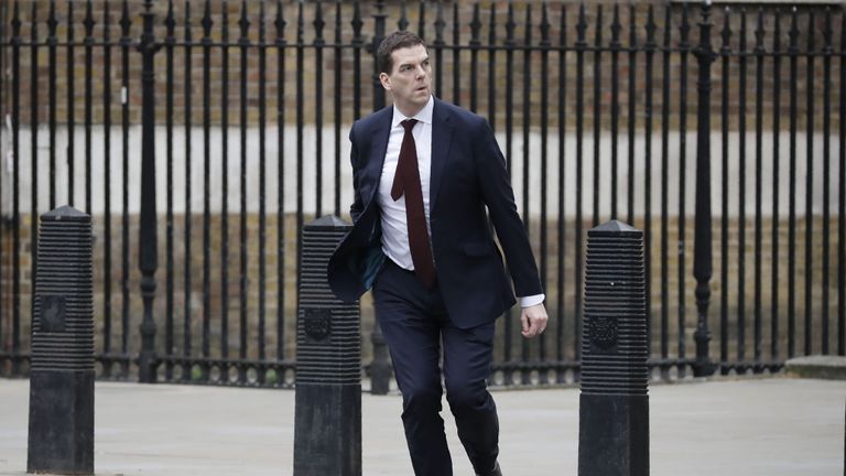Britain's chief Brexit negotiator Olly Robbins leaves the Cabinet Office on Whitehall in London on March 22, 2019. - Prime Minister Theresa May returned to Britain vowing to make "every effort" to win over MPs opposed to her EU divorce deal, hours after securing a delay to Brexit from bloc leaders in Brussels. The embattled premier faces daunting odds to convince recalcitrant lawmakers to back a plan they have already overwhelmingly rejected twice by a new April 12 deadline agreed with the European Union. (Photo by Tolga AKMEN / AFP)        (Photo credit should read TOLGA AKMEN/AFP/Getty Images)