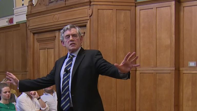 Former prime minister Gordon Brown has strongly criticised Boris Johnson - and has suggested that his Brexit plans could lead to the break up of the United Kingdom.
