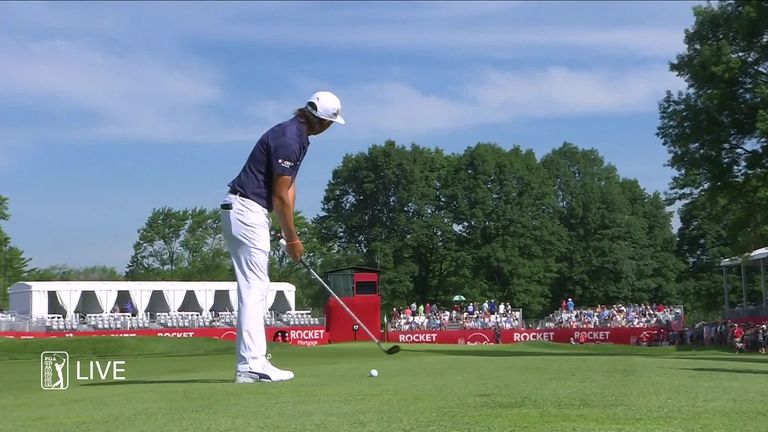 Fowler makes slam-dunk eagle in Detroit