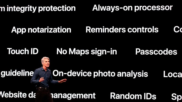 Apple&#39;s senior vice president of Software Engineering Craig Federighi speaks during Apple&#39;s Worldwide Developer Conference (WWDC) in San Jose, California on June 3, 2019. (Photo by Brittany Hosea-Small / AFP) (Photo credit should read BRITTANY HOSEA-SMALL/AFP/Getty Images)<br /></p><p>