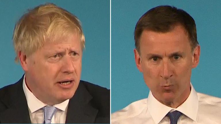 Boris Johnson and Jeremy Hunt spoke at a hustings event in Bournemouth