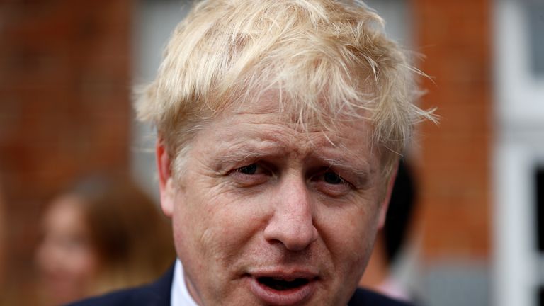Tory leadership frontrunner Boris Johnson refused repeatedly to answer a question related to a photo taken with his girlfriend