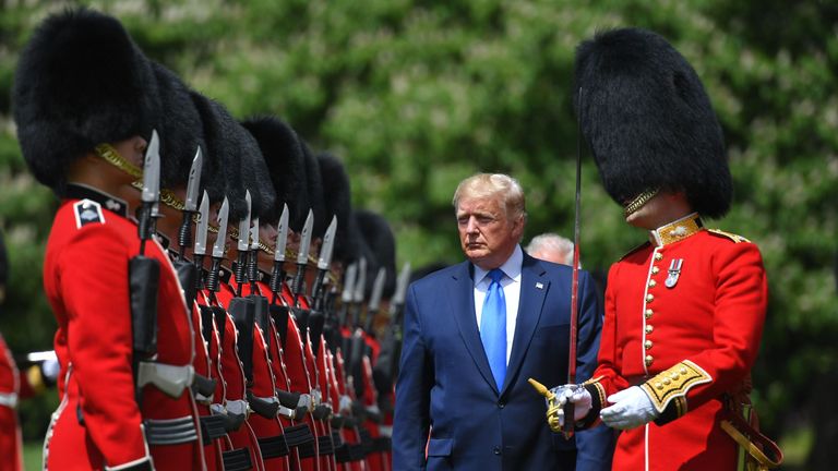 The US leader is in the UK for three days and will enjoy a full state banquet