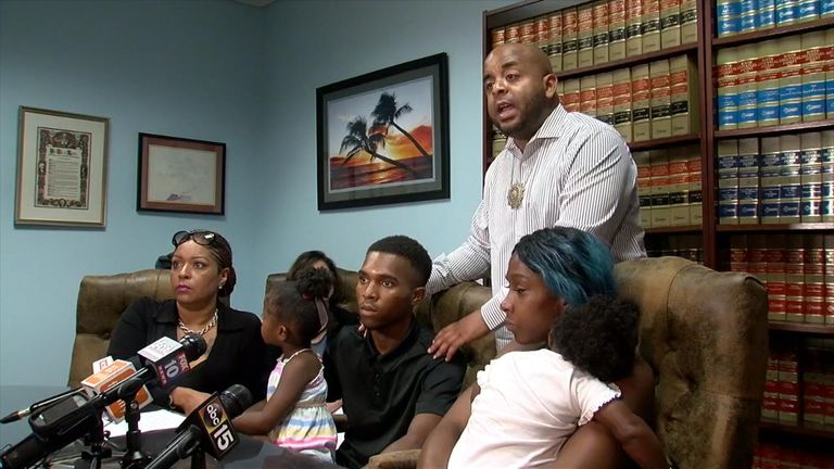 The family is suing the state over the officer&#39;s conduct during the incident