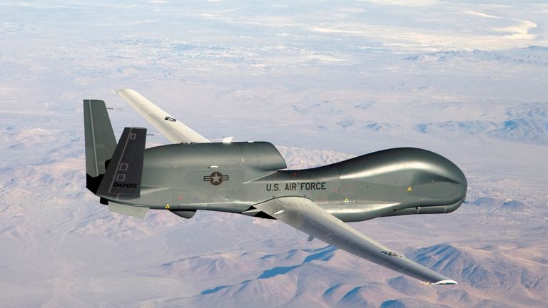 The US military has denied it had a drone over Iran (file pic)