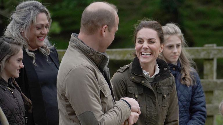 William and Kate appeared relaxed while meeting local farmers