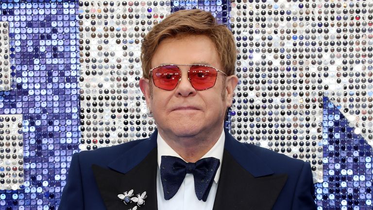Sir Elton John at the UK premiere of Rocketman in Leicester Square
