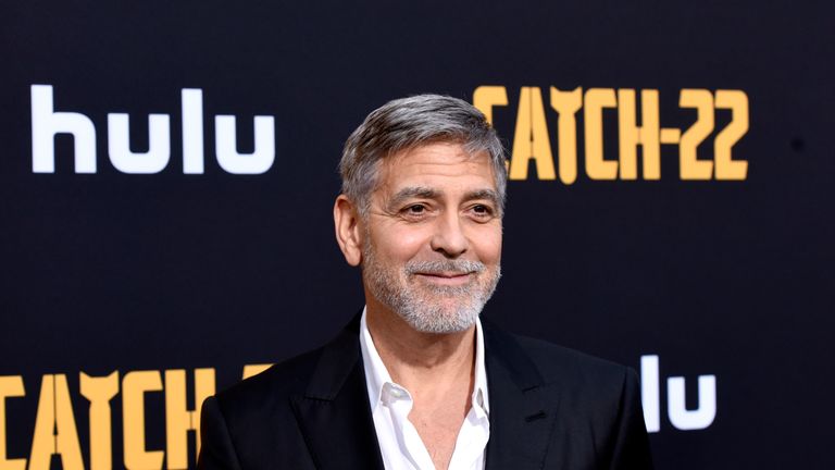 George Clooney attends the premiere of Hulu's Catch-22 on May 7, 2019 in Hollywood, California