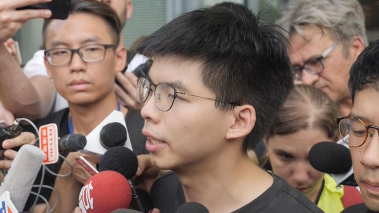 Joshua Wong leaves prison and &#39;joins fight&#39; against HK chief