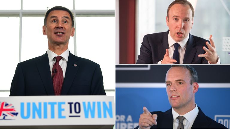 Jeremy Hunt, Matt Hancock and Dominic Raab launched their leadership campaigns