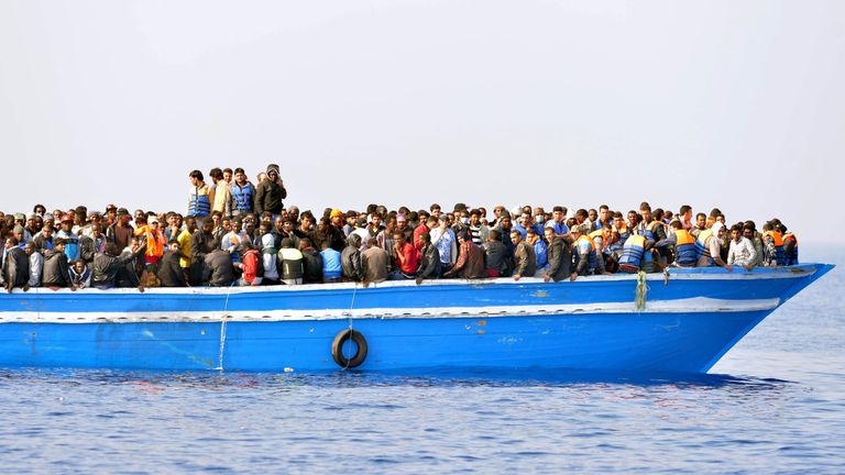Libya intercepted almost 200 Europe-bound migrants, in five boats. Pic: file