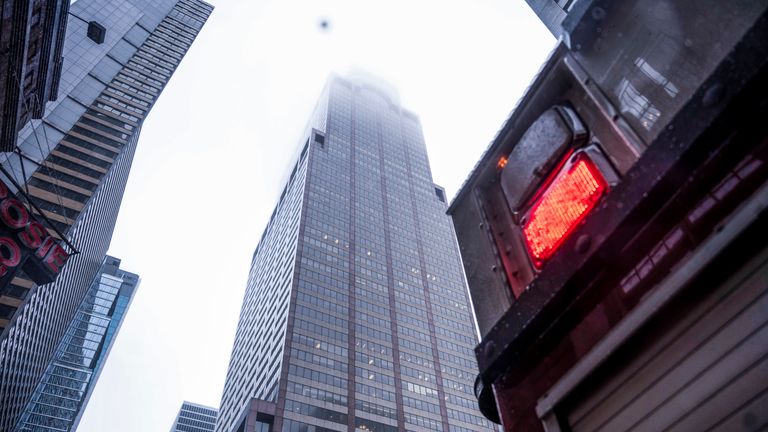 The building in Manhattan where a helicopter crashed on 10 June 