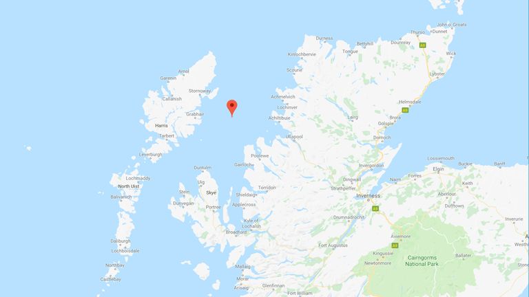 The Minch strait in northwest Scotland. Pic: Google