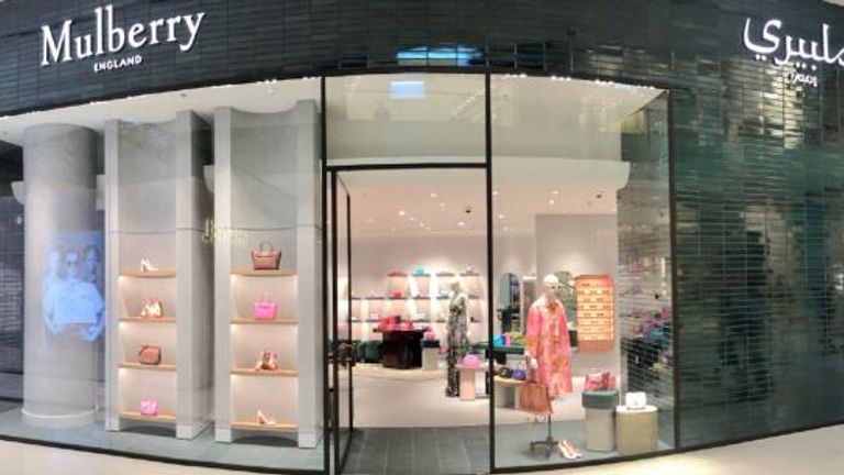 Mulberry opened a new store in Dubai Mall in April as part of its international expansion plans. Pic: Mulberry
