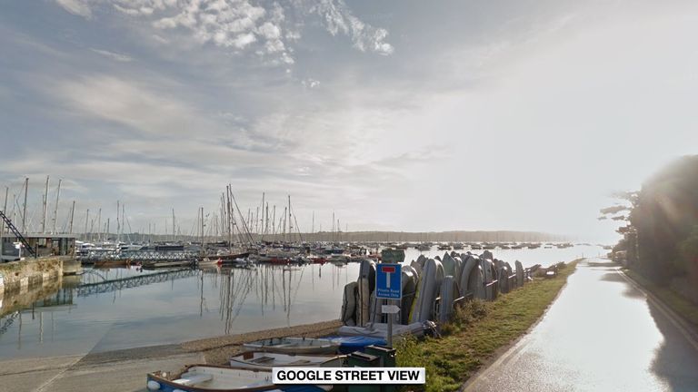 The unconscious skipper was spotted in his vessel near Mylor in Cornwall
