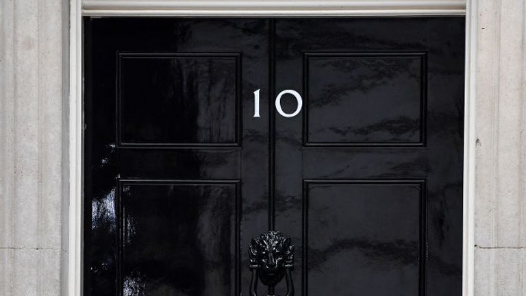 LONDON, ENGLAND - JUNE 07: Larry the Downing Street cat sits at the door step of Number Ten on June 7, 2019 in London, England. Today is Theresa May’s last day as Conservative Party leader, however will remain as prime minister until a new leader is chosen by the party. (Photo by Jeff J Mitchell/Getty Images)