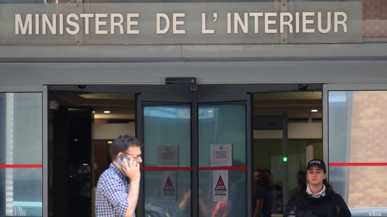 The judiciary police offices where Platini is being held