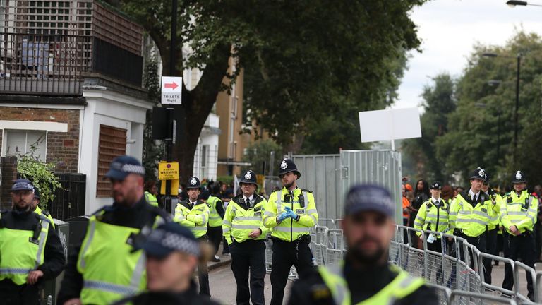 Police at Notting Hill Carnival