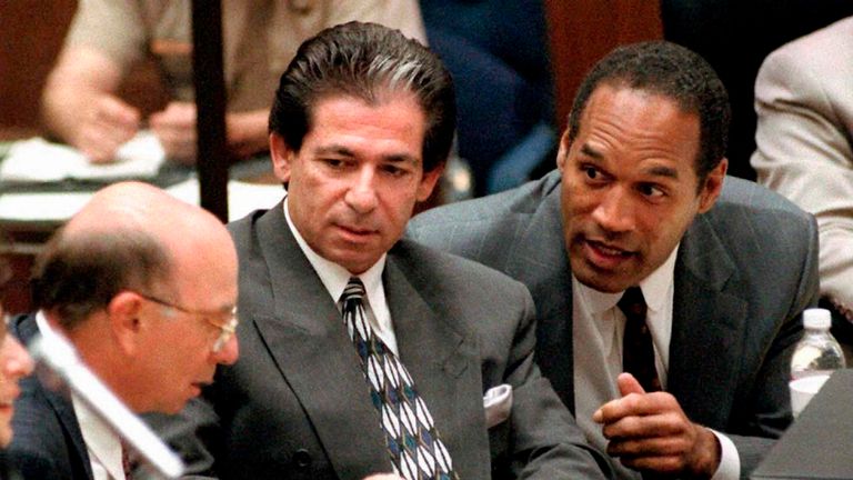 Robert Kardashian (left) was part of Simpson&#39;s legal team during his 1995 trial