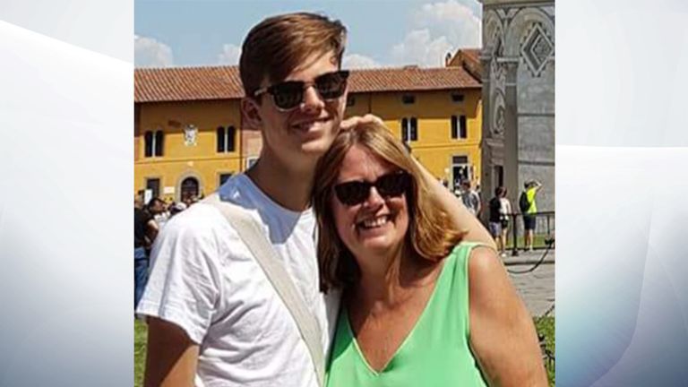 Lorraine Heugh Simone and her son Nico, 15, who has autism and anxiety