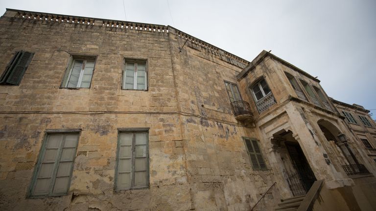 The exterior of Villa Guardamangia is seen on November 26, 2015 in Valletta, Malta