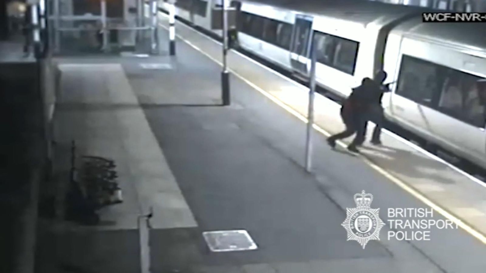 Teens chase stab victim on to train UK News Sky News