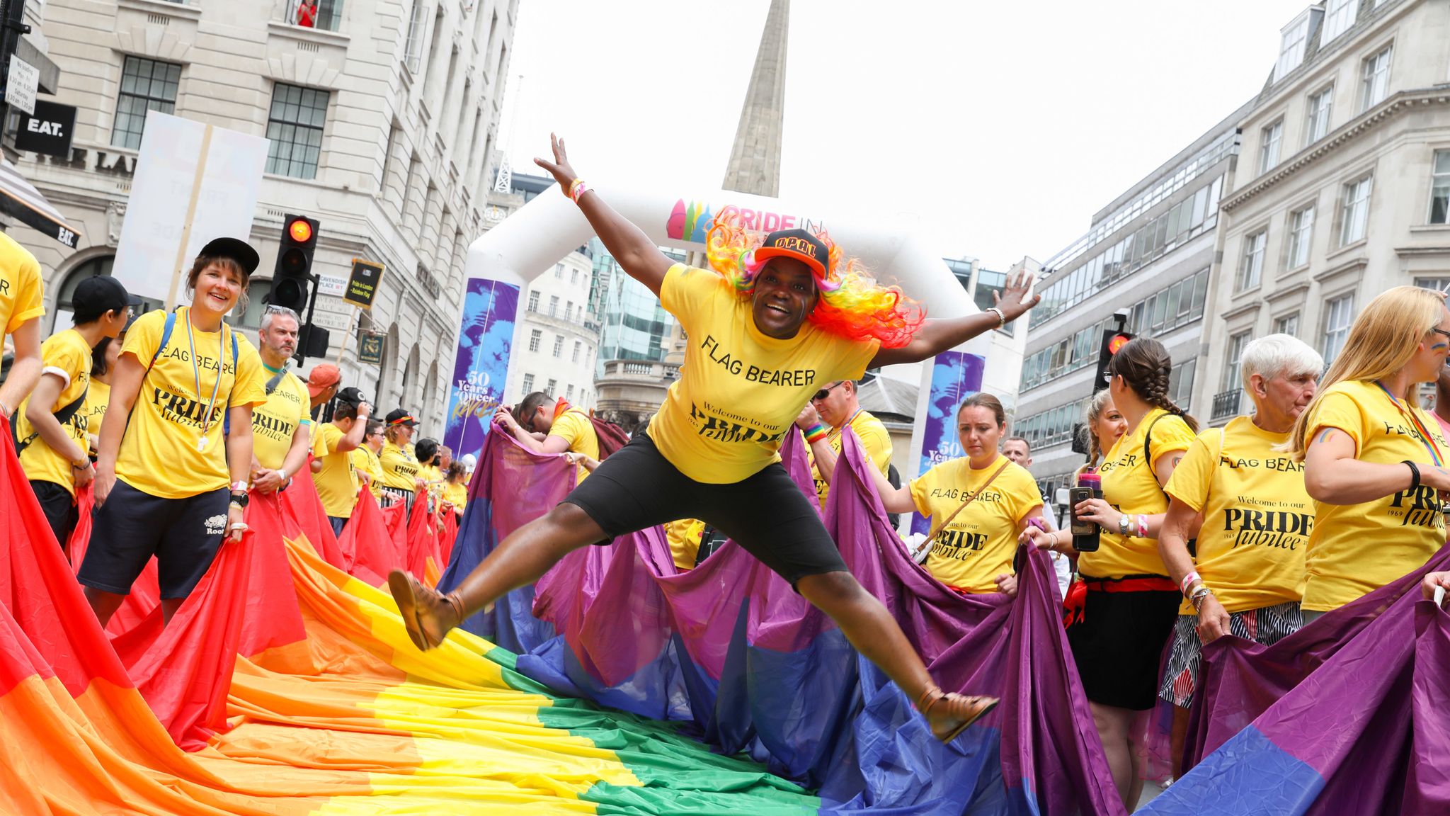 London awash with colour for 'biggest Pride yet' UK News Sky News