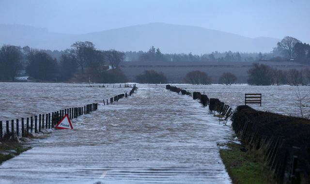 Storm warnings in Scotland and northern England as a month of rain to fall in two hours